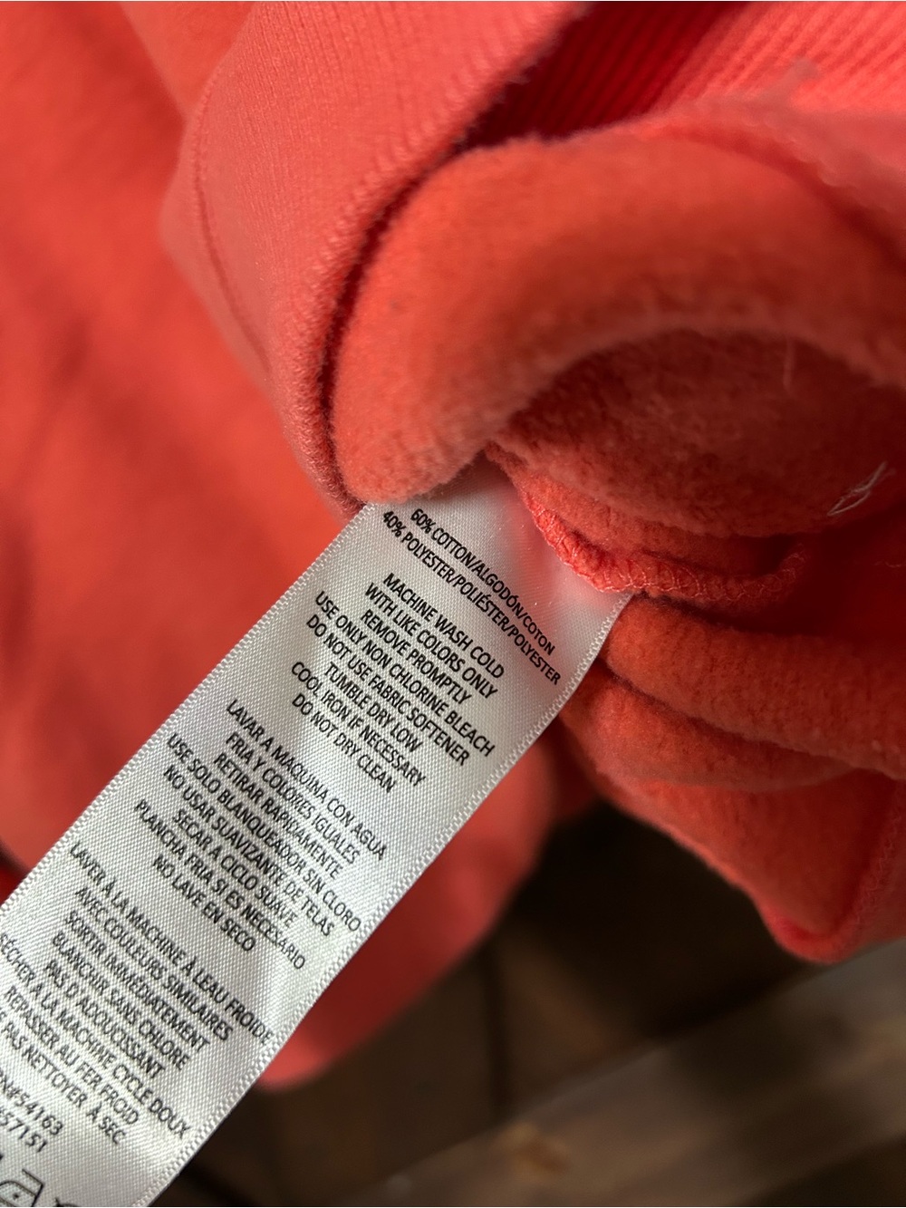 Calvin Klein Men's Coral/Salmon Crewneck Sweatshirt - Picture 3 of 5
